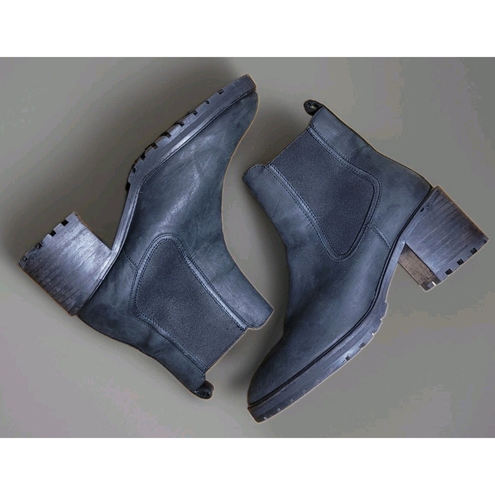 Thursday Boot Co Knockout Chelsea Boots 9 Black Matte Leather Heeled Lug Sole